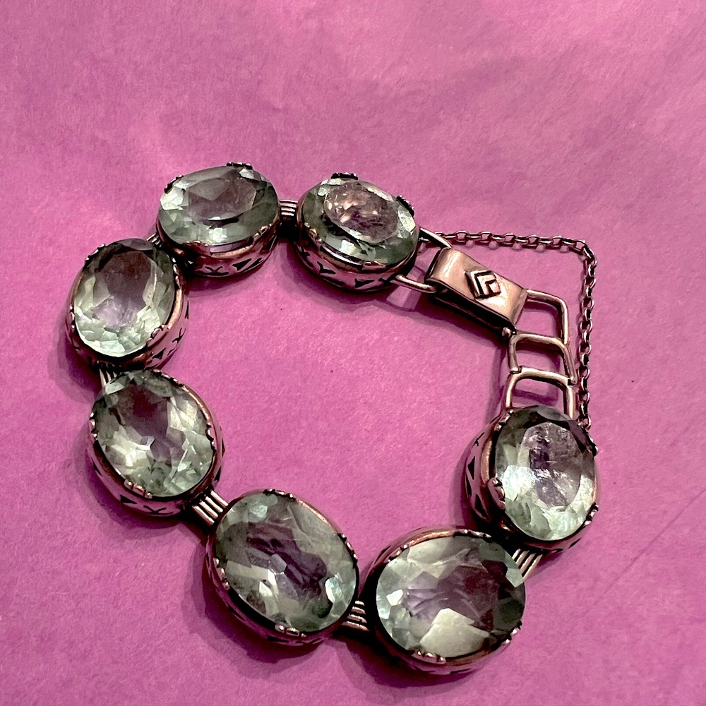 Beautiful Vintage Silpada Aqua Stone Bracelet